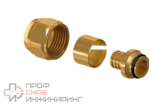 Адаптер обжимной usystems 16x2,2-1/2' ВР, для труб PE-Xa, латунь, Flex-X