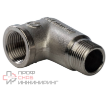 Угольник НВ никелированный 3/8", Stout