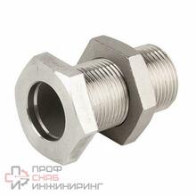 Стеновой соединитель GENEBRE 0285 04, DN015 (1/2") PN20, корпус - AISI316 (CF8M)  НР