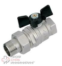 Кран с разъемным соединением НВ 3/4' бабочка Bugatti NEW JERSEY серия 922 полный проход