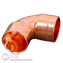 Угол медный 90 градусов двухраструбный 18 мм, модель 95090