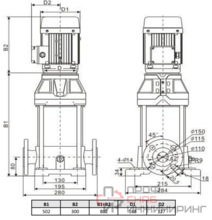 Многоступенчатый насос Wellmix CV 10-7-0-HQCV (3х380В, 3.0кВт, IE3)