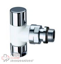 Вентиль запорный угловой TopFAR, 1/2 (М24х19)  белый-серебряный, EPDM
