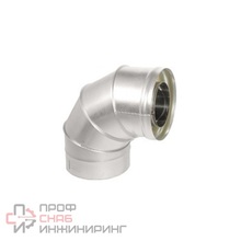 Отвод сэндвич Теплов и Сухов 87 d 115 х 200 толщина 0,5 нержавеющая сталь х 0,5