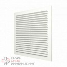 Решетка не разъемная, наклонные жалюзи с москитной сеткой SANTREK AIR 300х300 (Э3030Н)