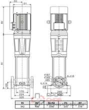 Многоступенчатый насос Wellmix CV 32-6-0-HQCV (3х380В, 11.0кВт, IE3)