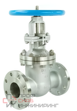 Задвижка клиновая 30нж64нж DN.ru GVWR3131M-2W-F-S Ду100 Ру25 фланцевая, корпус - нержавеющая сталь 304, уплотнение - металл, со штурвалом и выдвижным штоком GAIR