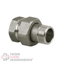 Соединитель прямой SR Rubinetterie никелированный Американка 1"