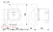 Насос Grundfos UPS25-80 N 180 1x230 50Hz 9H