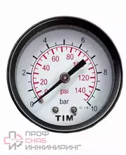 Манометр аксиального подключения TIM 1/4" - 10 бар