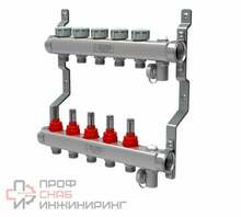 Коллектор Royal Thermo нерж. в сборе с расходомерами 1 ВР-3/4 НР, 5 выходов