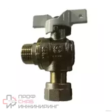 Кран шаровой Aquasfera латунь 1123 Standard нк Ду20 Ру30 м/нак/г угл баб 1123-02