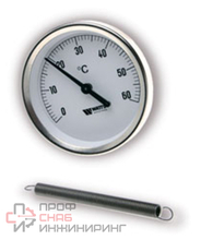 Термометр WATTS биметаллический накладной TAB 63 мм 120 С обхват 1"-2" 0-120C
