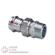 Разъемное соединение Prestabo c SC-Contur, 18x3/4", из оцинкованной стали, с плоским уплотнением, с переходом на НР, модель 1165