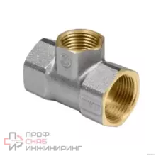 Тройник латунь Aquasfera переходной Ду25х15х25 м/м никель 9008-02