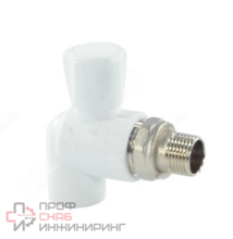 Кран PP-R бел шар Дн25х3/4" НР угл д/рад РосТурПласт