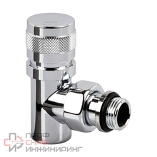 Вентиль SR Rubinetterie Tondera 1/2" преобразуемый в термостатический угловой хром