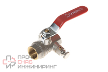 BVR-DR Кран шаровой РИДАН ГОСТ59553-2021 PN40 DN25 с внутренней резьбой и спускным элементом; Т от -20С ...+110С; материал корпуса латунь