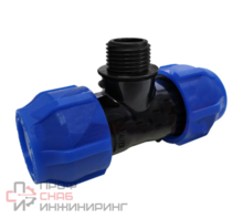 Тройник Valfex 25-1/2"-25 обжим-резьба наружная PP-R