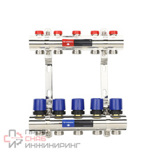 Коллекторные группы из латуни с регулирующими и балансировочными клапанами Varmega VM15805