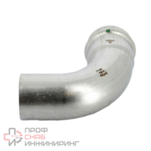 Отвод НB 90 градусов Sanpress Inox, с SC-Contur, нержавеющая сталь, 54 мм, модель 2316.1