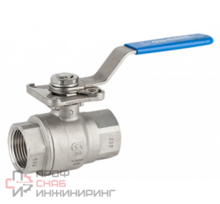 Кран шаровой полнопроходной GENEBRE 2015 08 DN040 PN63, CF8M / CF8M / PTFE + 15% GF, ВР/ВР, ISO 5211, рукоятка-рычаг, кв.14мм