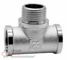 Тройник IVANCI 1/2"ВР-НР-ВР ник. IVC.104132.N.03