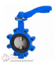 Затвор дисковый поворотный GENEBRE 2108 12 DN100 PN16, корпус - GJS-400-15 (GGG40)  диск - CF8M (AISI316)  уплотнение - EPDM, М/Ф, рукоятка, шток 14мм