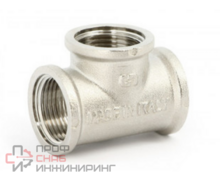 Тройник В 3/4' х 1/2' х 3/4' никелированный