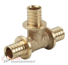 Тройник 20-20-20, Sanext, надвижная гильза-надвижная гильза, латунь