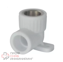 Угольник PP-R серый комбинированный Дн25х1/2" ВР с креплением VALFEX 10120025Г