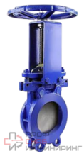Задвижка шиберная DN.ru GVKR1331N-2W-Fb-S Ду125 Ру10 двусторонняя, межфланцевая, шпиндель - выдвижной, корпус - чугун GGG40, шибер - нержавеющая сталь 304, уплотнение - NBR, управление - штурвал, WENZ