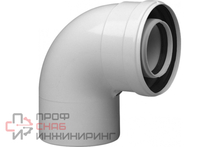 Отвод Baxi коаксиальный BAXI 60/100 87гр полипропилен HT