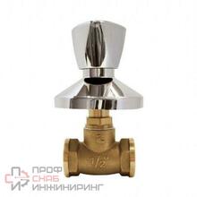 Кран ВВ 1/2' вентильный под штукатурку хромир. ручка