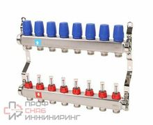 Коллектор из нержавеющей стали в сборе с расходомерами, MVI 8 выходов