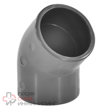 Клеевой отвод AquaViva DN63х45гр Ру16