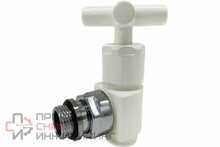 Вентиль SR Rubinetterie угловой (крест) серия "Prestige & Minimal" 1/2", цвет белый