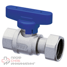 Шаровой кран FAR хром. 1/2"ВР -3/4"накид.гайка бабочка синий