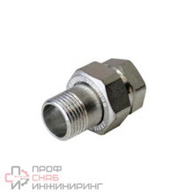 Сгон американка, прямой, НВ, 1 1/4", 1 1/4", TIN латунь, с плоским уплотнением ELSEN