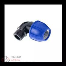 Отвод ПЭ компрессионный Дн25х1/2"х90гр НР Ру16 РосТурПласт 11553