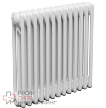 Трубчатый радиатор ТЕПЛОФОРТ двухтрубный, габаритная высота секции 575 мм (межосевое расстояние 500мм)  22 секции, нижнее подключение ½”, термовставка, цвет белый глянец