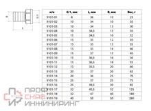 Переходник латунь д/шланга Дн13х1/2" ВР неразъем Aquasfera 9101-07