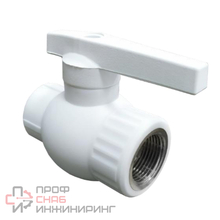 Кран шаровой PP-R Valfex бел Дн25х3/4" ВР Ру25