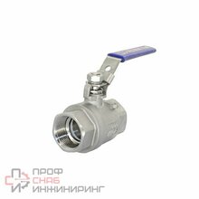 Кран шаровой муфтовый двусоставной с фиксатором нержавеющий Newkey (2PCH)  AISI304 DN40 (1_1/2") (CF8) PN63