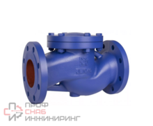 Клапан обратный подъемный Rushwork DN100, PN16, корпус - GJL-250 (GG25)  диск - угл. сталь AISI420, седло - угл. сталь AISI420, Ф/Ф