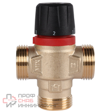 Термостатический смесительный клапан Rommer 1" НР 35-60°С KV 2.5, боковое смешивание