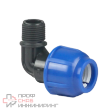 Отвод компрессионный РосТурПласт, полипропилен наружная резьба 40х 3/4", для полиэтиленовых труб, РТП