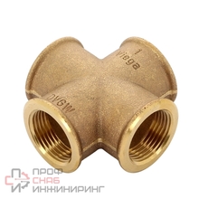 Крестовина 1"x1"x1"x1", Viega R2, 3180, резьба-резьба, бронза