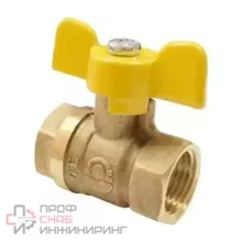 Кран шаровой лат Valfex газ 11Б27фтМ Ду20 Ру16 м/м полн баб