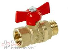 Кран шаровой латунный для воды Галлоп СТАНДАРТ мод. 231 DN15 ВН PN40 бабочка